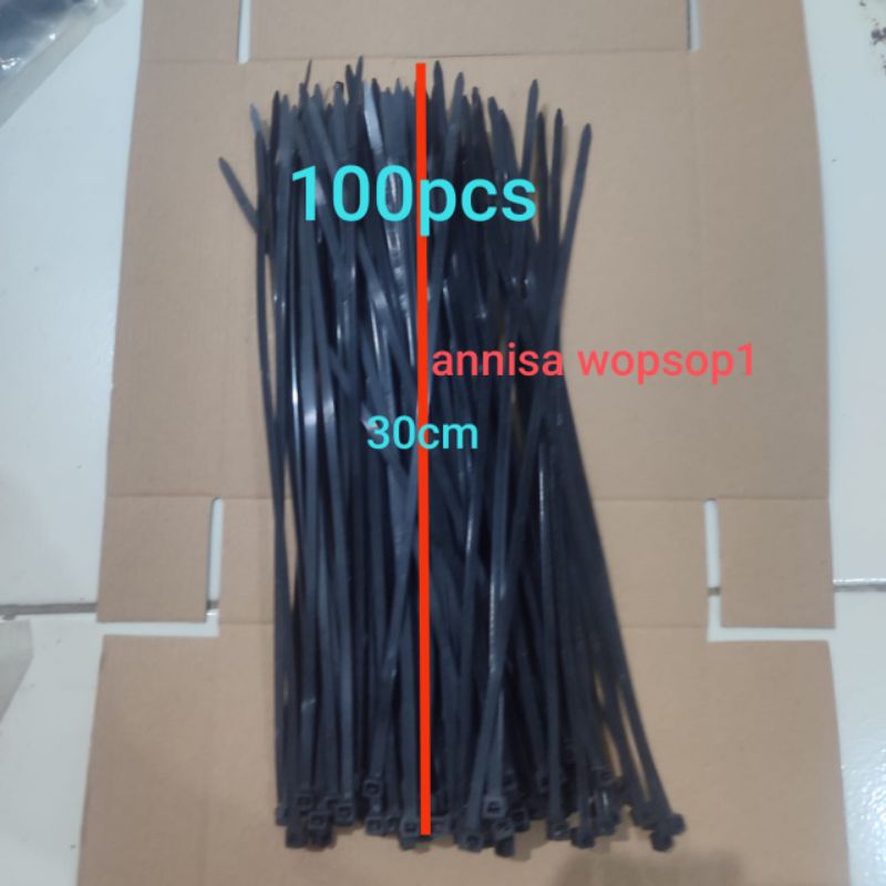 

KABEL TIES TALI TIES TALI RIPET ISI 100 PCS 30CM HITAM