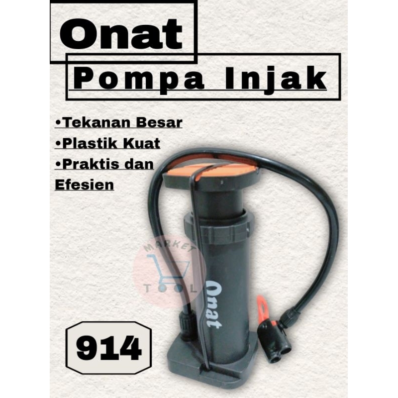 ONAT POMPA INJAK MINI /POMPA MINI SEPEDA MOTOR DLL