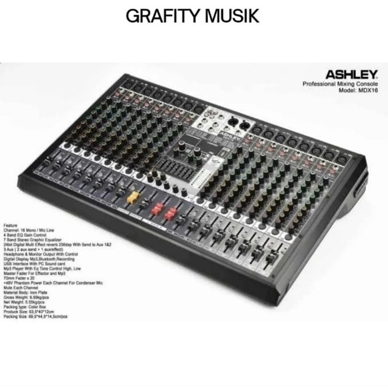 Mixer Ashley MDX 16 16 Channel MDX16 / MDX 16 Original