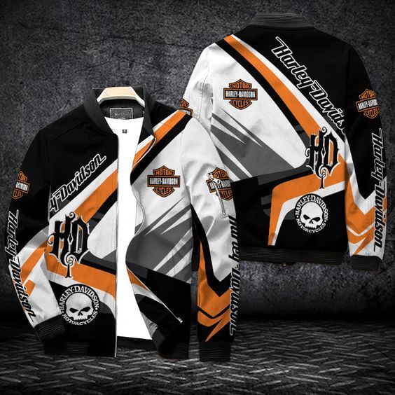 Jaket Bomber Pria High Quality Motif Harley Davidson Full Printing Bisa Custom art02