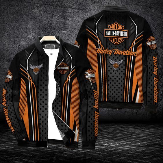 Jaket Bomber Pria High Quality Motif Harley Davidson Full Printing Bisa Custom art03