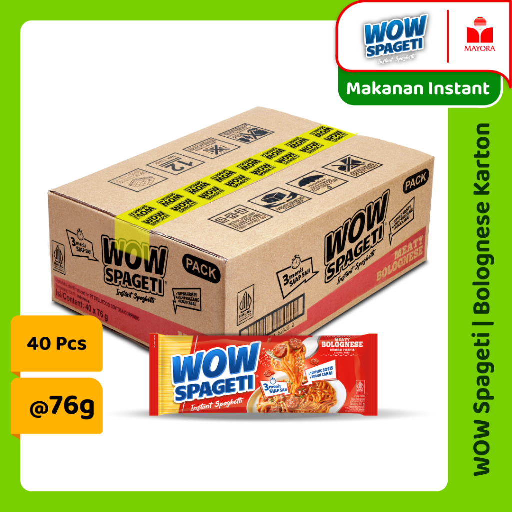 

Pasta WOW Spageti Meaty Bolognese Karton