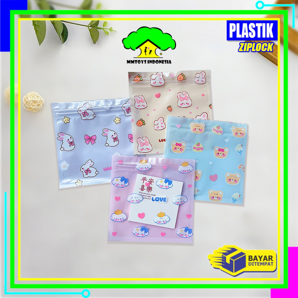 

MI-C1281 Plastik Klip Ziplock Motif Kartun Plastik Kemasan Serbaguna / Klip Packaging Bungkus Makanan Sachet Plastik Souvenir Aksesoris