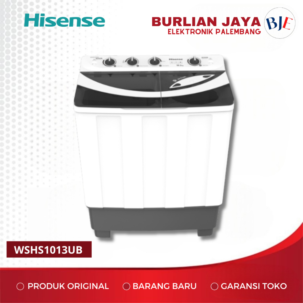 MESIN CUCI 2 TABUNG HISENSE 10,5 KG WSHS1013UB MESIN CUCI 2 TABUNG 10,5 KG PALEMBANG
