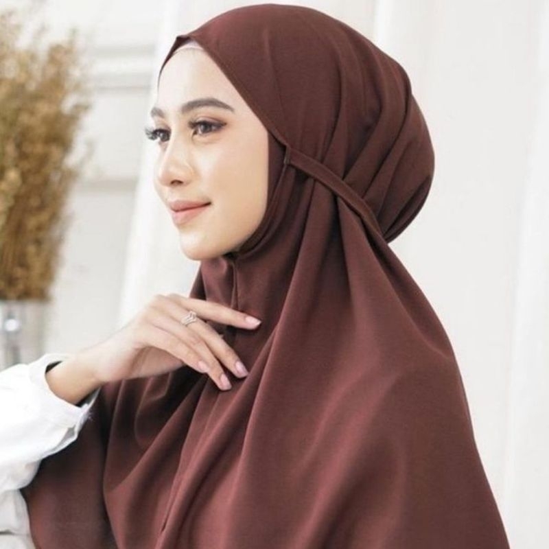JILBAB BERGO MARYAM - Coklat Tua