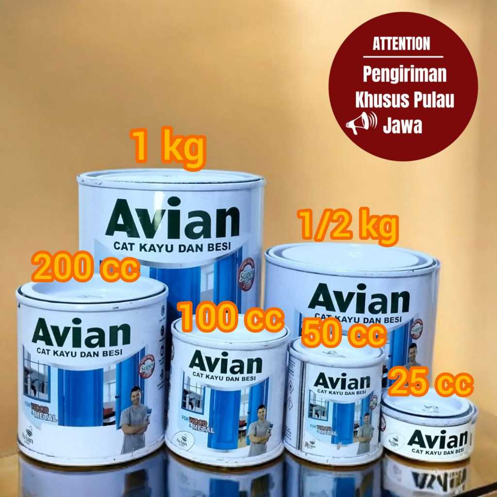 Cat Kayu Besi Avian 0,45 lt /Cat Minyak Avian /Cat Avian High Gloss Enamel