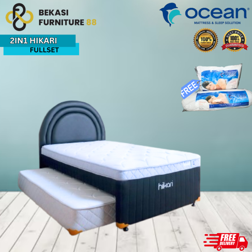 Kasur Springbed 2in1 Hikari - Kasur Sorong - Fullset Termurah - Ukuran 120x200