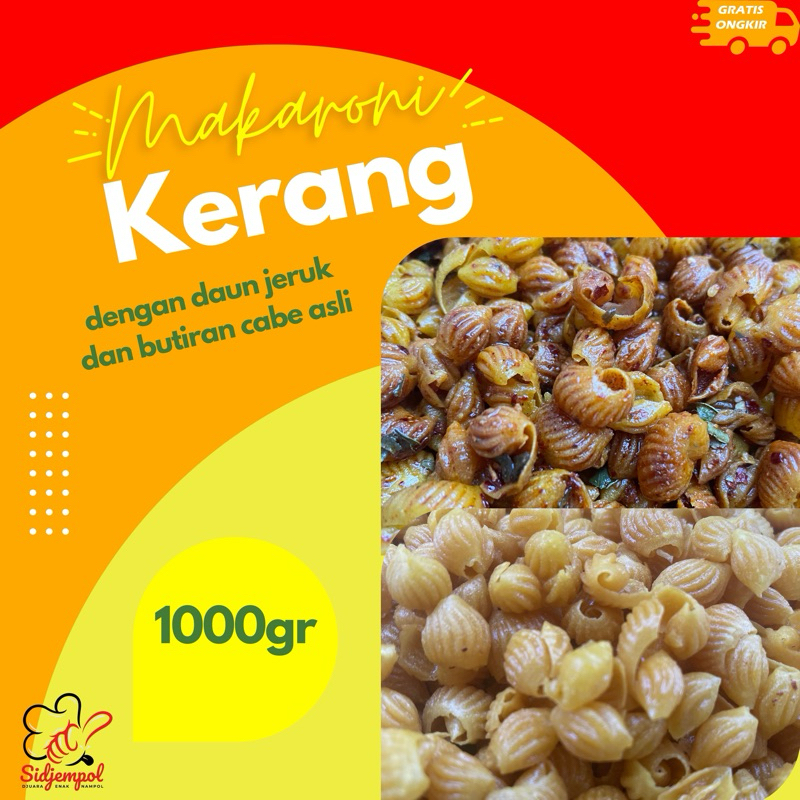 

1kg MAKARONI KEONG/KERANG - makroni pedas gurih daun jeruk cemilan camilan