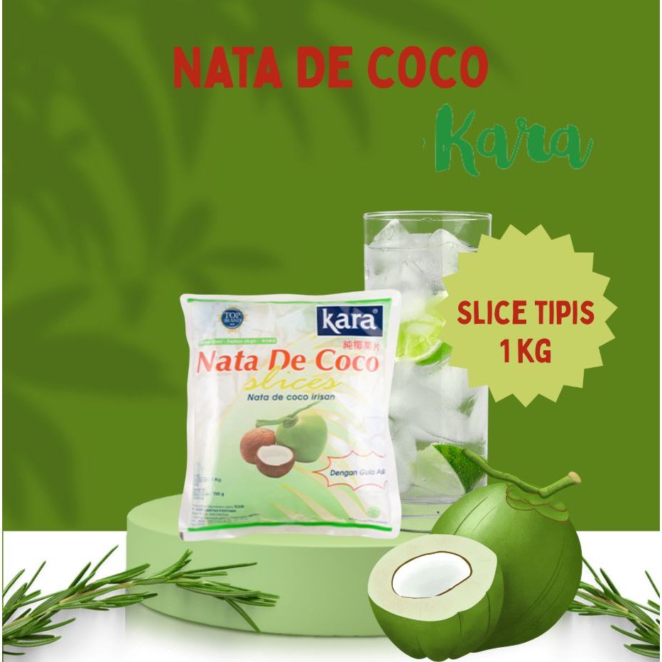 

KARA Nata De Coco Slice 1kg ( Slice Tipis )
