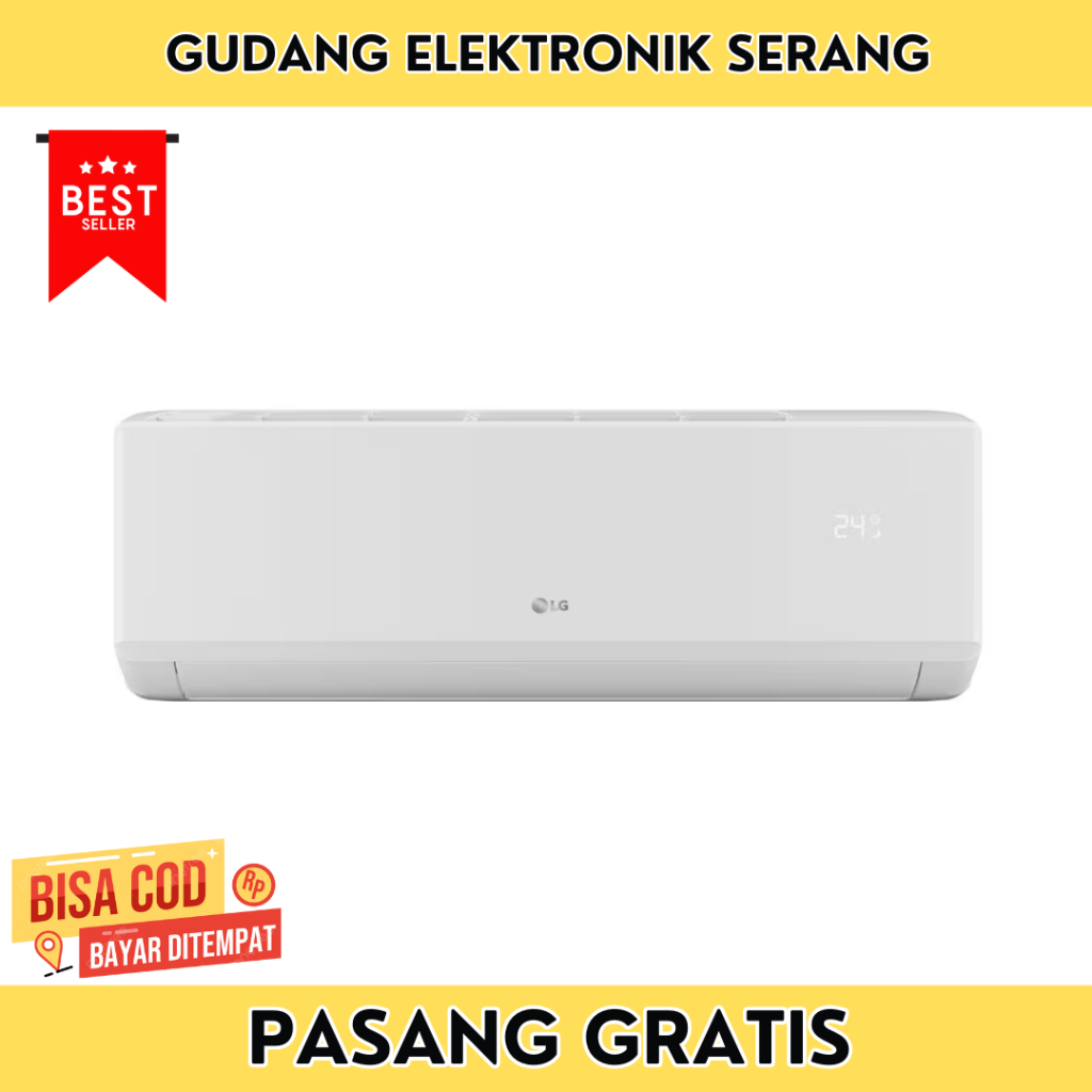 AC LG 1 PK - H09TN4 - HEMAT LISTRIK - TURBO COOL + PASANG