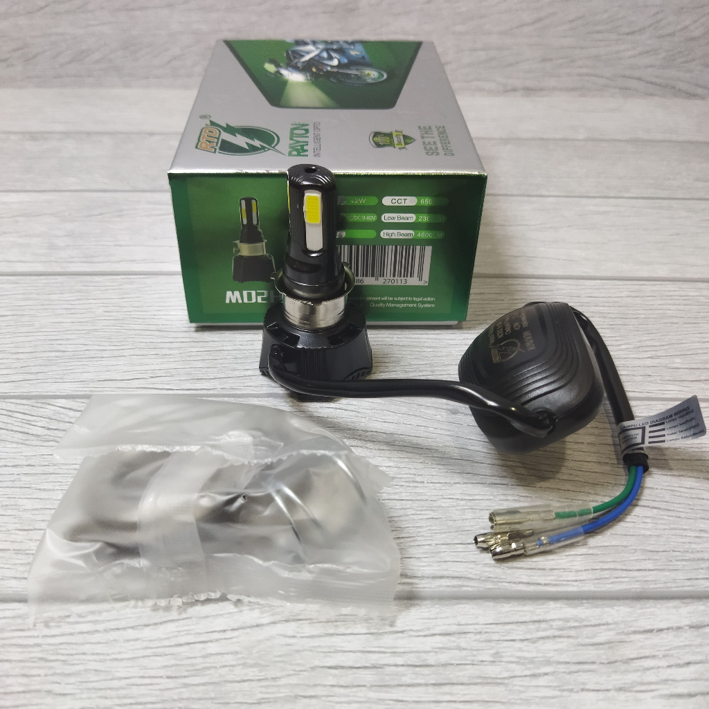 Lampu Led Motor Led Headlamp H4 H6 Lampu Utama Bohlam Motor RTD M02H Original AC-DC Lampu Depan Led 