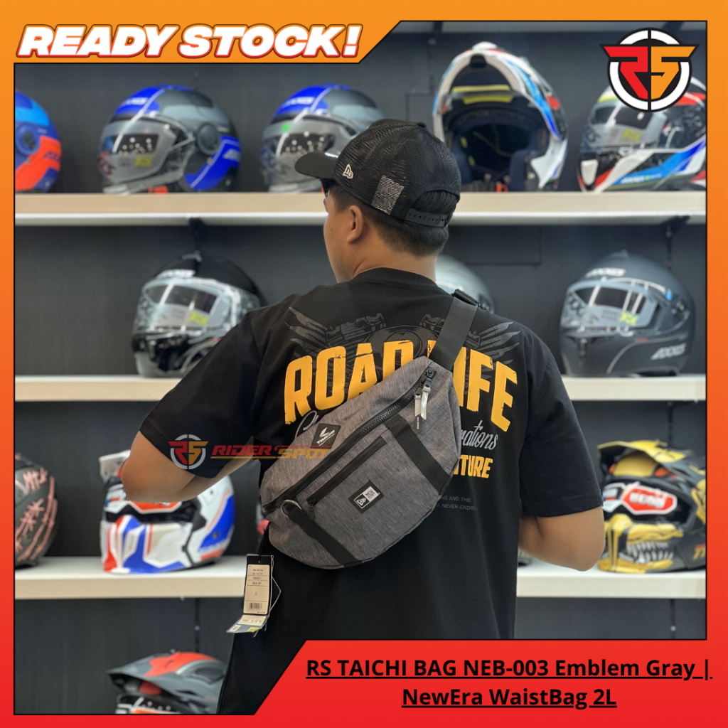 Tas RS TAICHI BAG NEB-003 Emblem Gray | NewEra WaistBag 2L