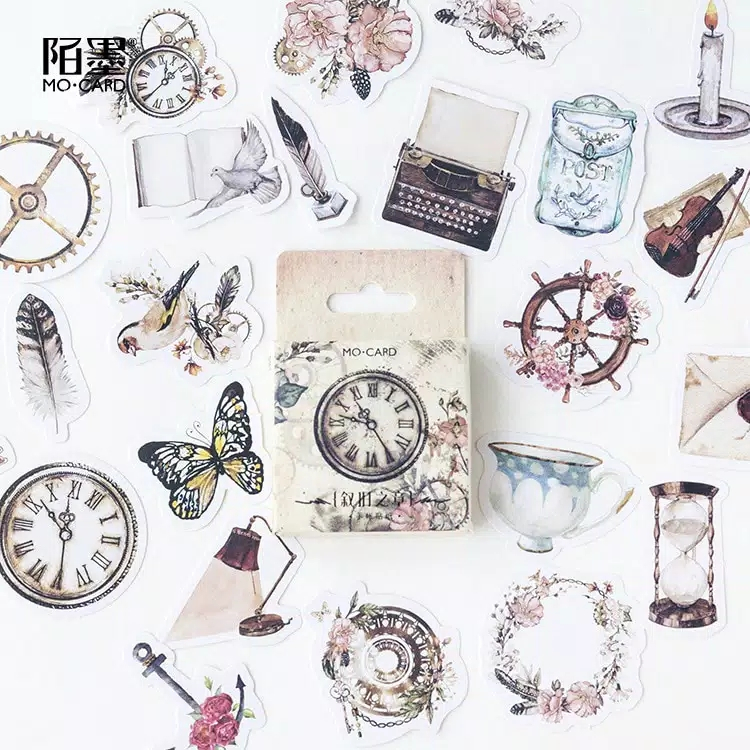 

45PCS STICKER VINTAGE CLOCK
