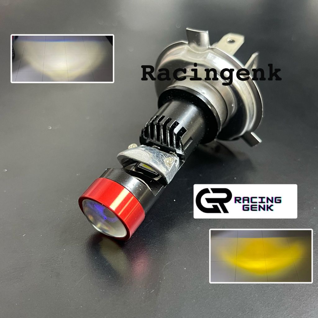 CEK VIDEO LAMPU H4 ala biled pnp motor mobil 12-85V 10watt super terang LED CAHAYA TERANG