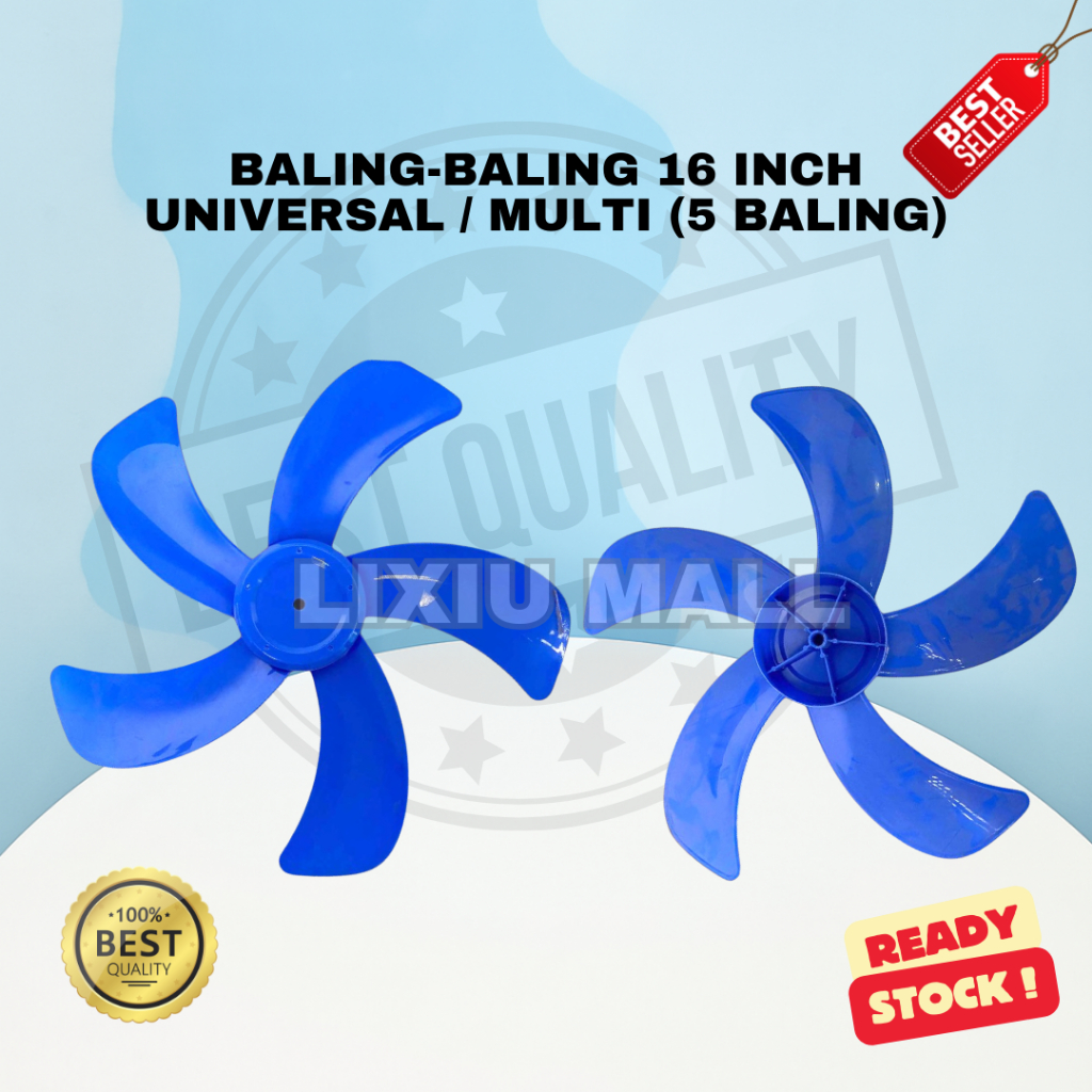 BALING-BALING KIPAS ANGIN UNIVERSAL UKURAN 16 INCH/ MULTI / MIYAKO SANEX GMC COSMOS MASPION DAUN 5