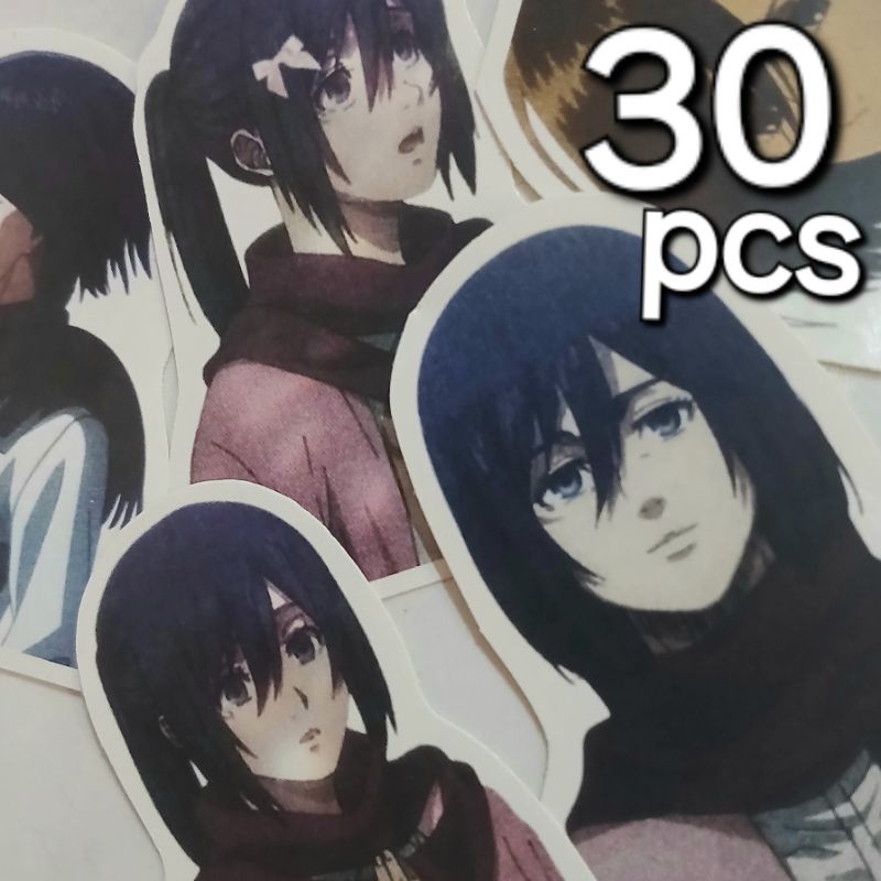 

Stiker Mikasa Ackerman 30 pc Sticker anime Attack on Titan