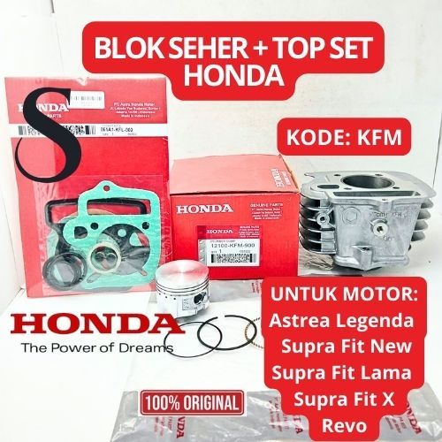 BLOK SEHER +TOP SET KFM KUALITAS HONDA ASLI SUPRA FIT LAMA , SUPRA FIT NEW , Supra FIT X , REVO ORI