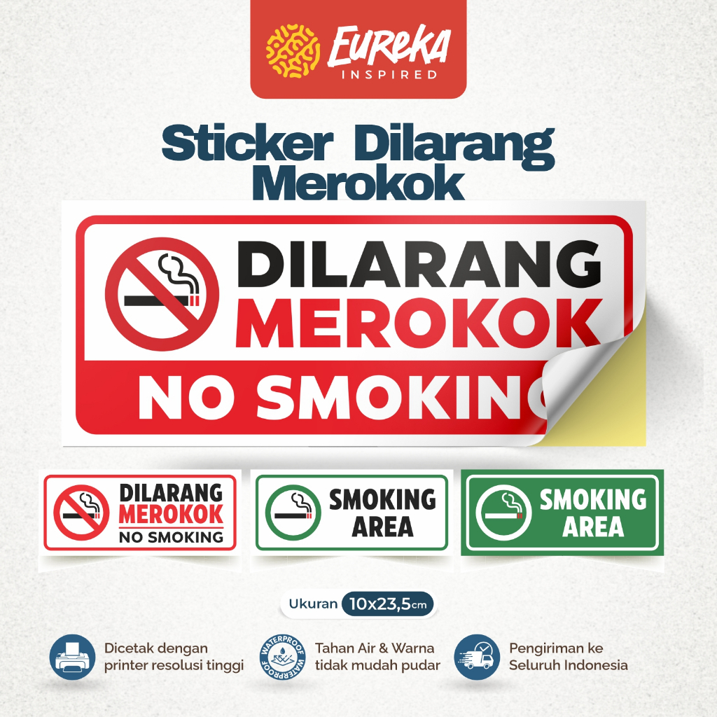 

Stiker Vynil Anti Air Peringatan Dilarang Merokok Landscape