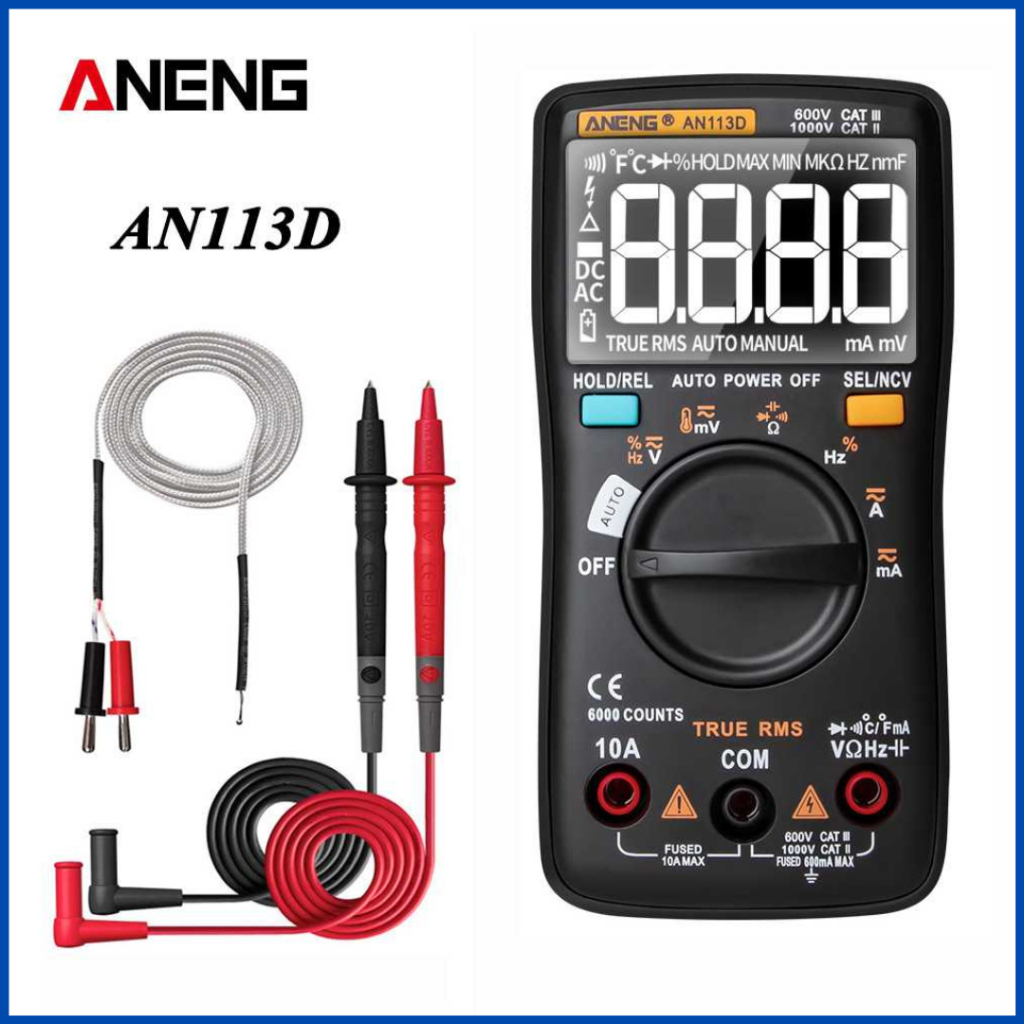 COD ANENG Multimeter Digital Tespen listrik cek kabel putus Tester - AN113D