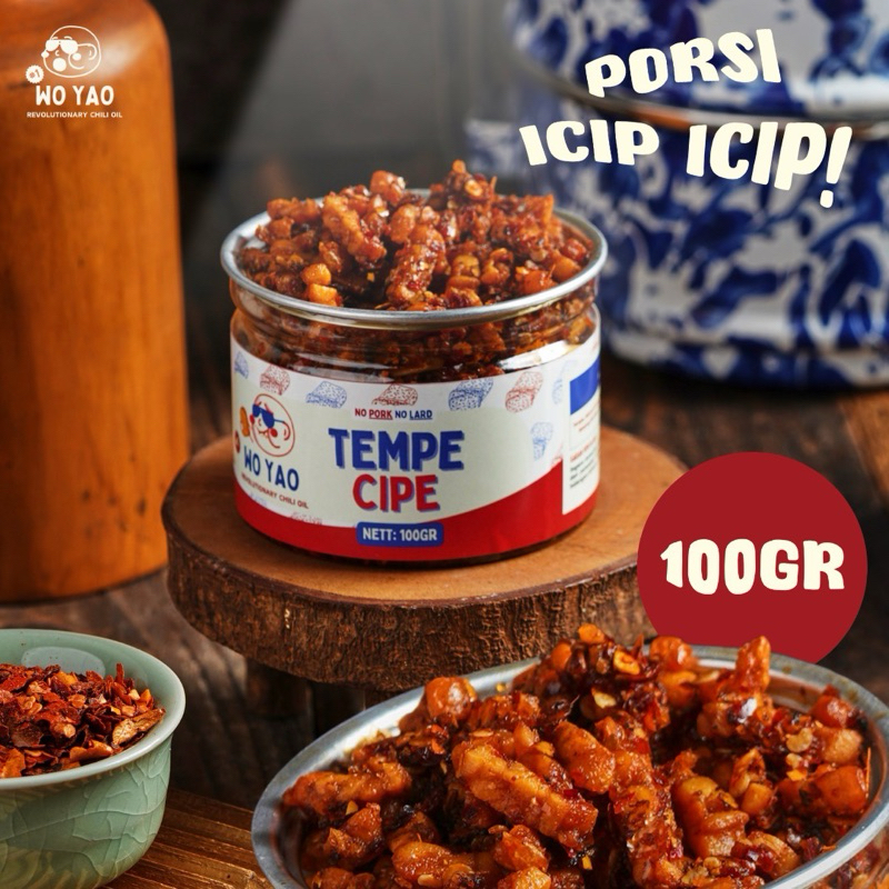 

WO YAO Chili Oil - Tempe Cipe - 100 gr (Lauk Siap Saji Berbasis Chili Oil Varian Tempe)