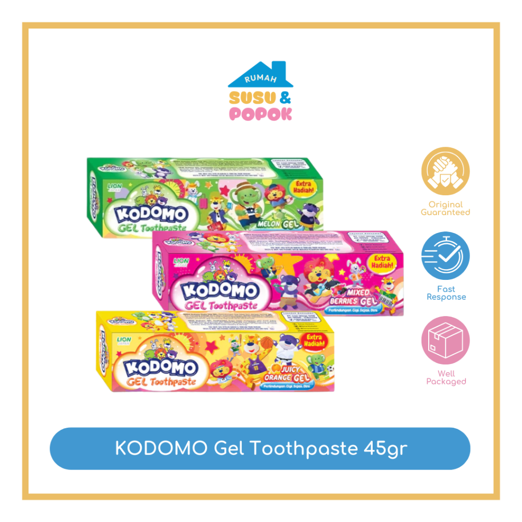 KODOMO Gel Toothpaste 45gr | Pasta Gigi Anak