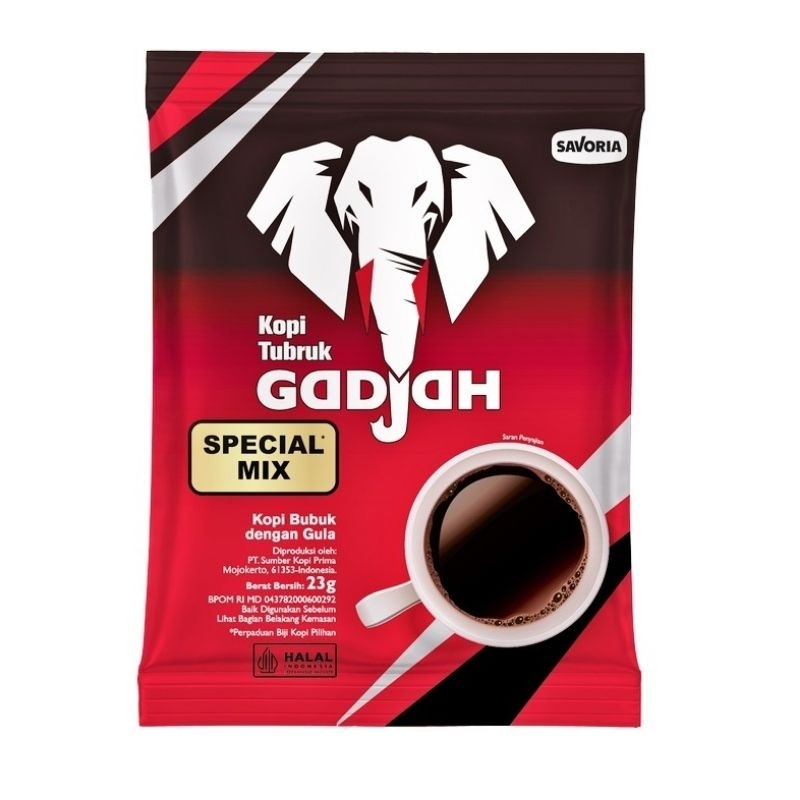 

[ECER MIN.10 SACHET] KOPI TUBRUK GADJAH SPECIAL MIX SACHET 23gr KOPI BUBUK DENGAN GULA