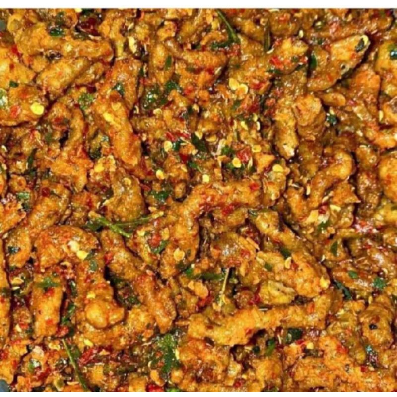 

usus krispi pedas daun jeruk 1 kg geratis seblak mix
