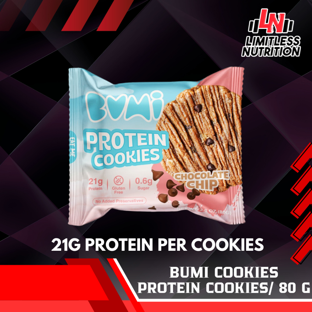 

PROTEIN COOKIES 80G BY BUMI HEALTHY DIET SNACK VEGAN / Protein Snack