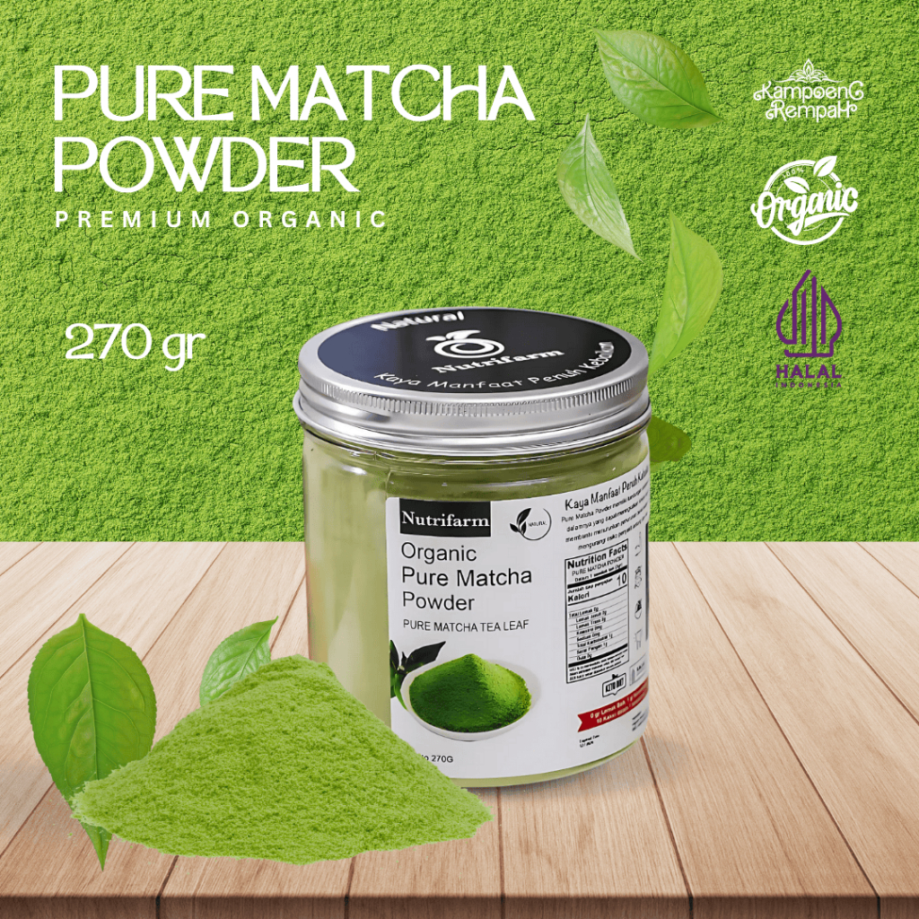 

Matcha Powder Nutrifarm Minuman matcha bubuk 270gr