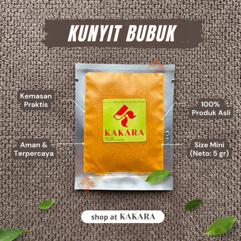 

KAKARA - Kunyit Bubuk 5 gram bumbu dapur rempah mini kemasan sachet