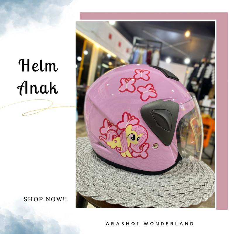 HELM ANAK CEWE COWO / HELM ANAK KARAKTER LUCU