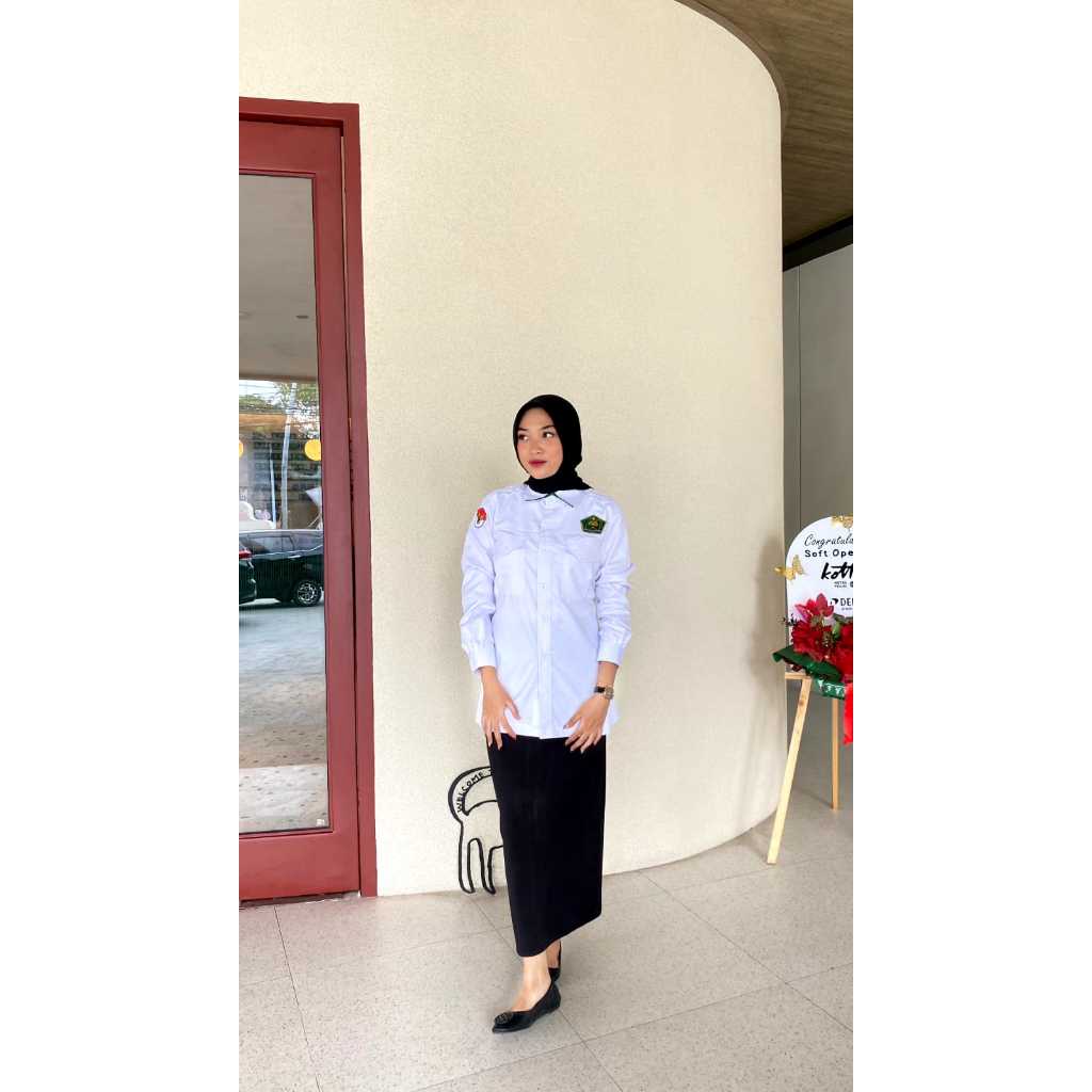 Pakaian Dinas Harian Kementrian Agama terbaru PDH PUTIH Kemenag 2025 - Varian Wanita