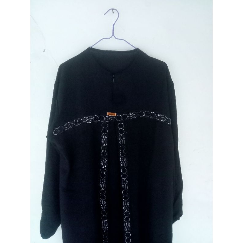 NEW ABAYA HITAM SIMPLE ELEGAN TERBARU/GAMIS ABAYA HITAM REMAJA FULL SWAROSKI/GAMIS ABAYA HITAM UMROH
