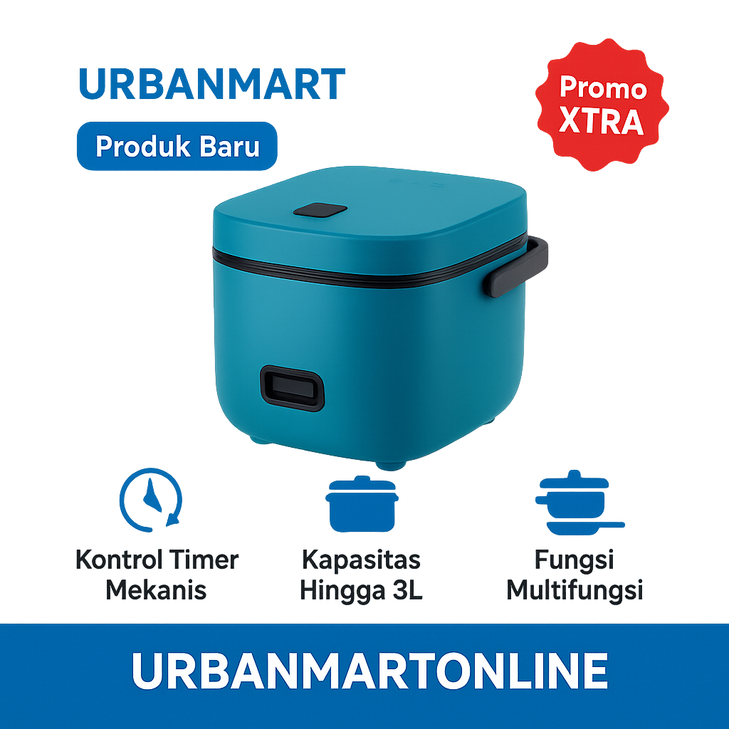 Mini Rice Cooker Listrik, Pemanas Makanan Otomatis Cerdas & Steamer Kecil untuk Rumah, Memasak Nasi,