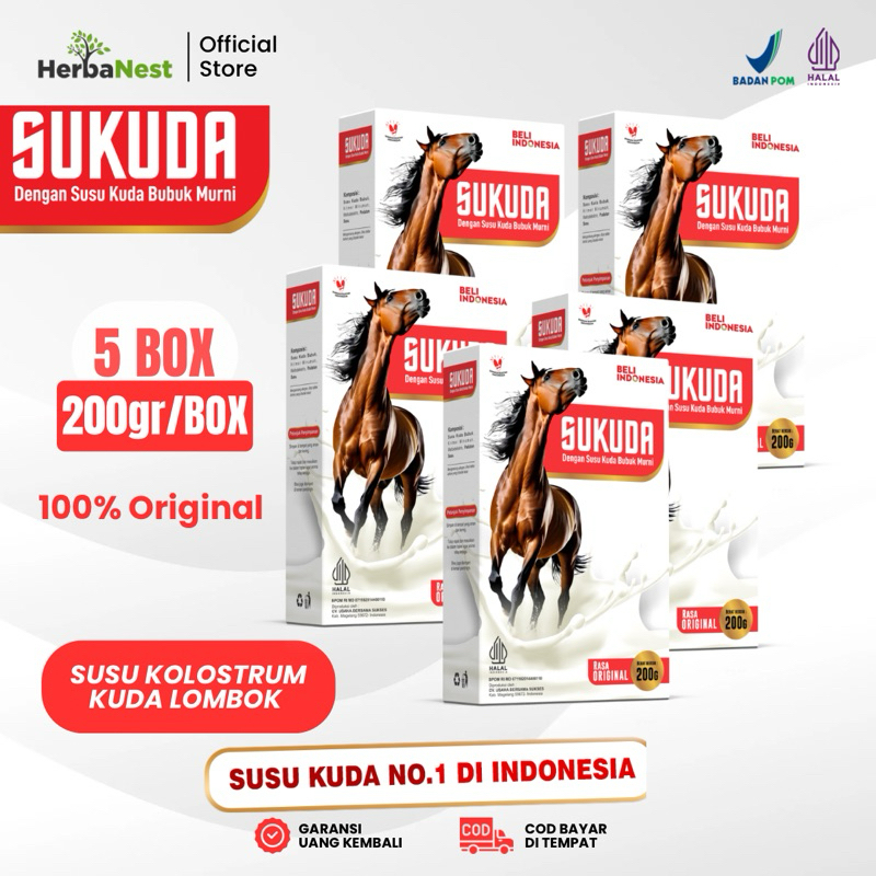 

Sukuda Susu Kuda Liar Murni Original 100% Asli Paket 5 Box