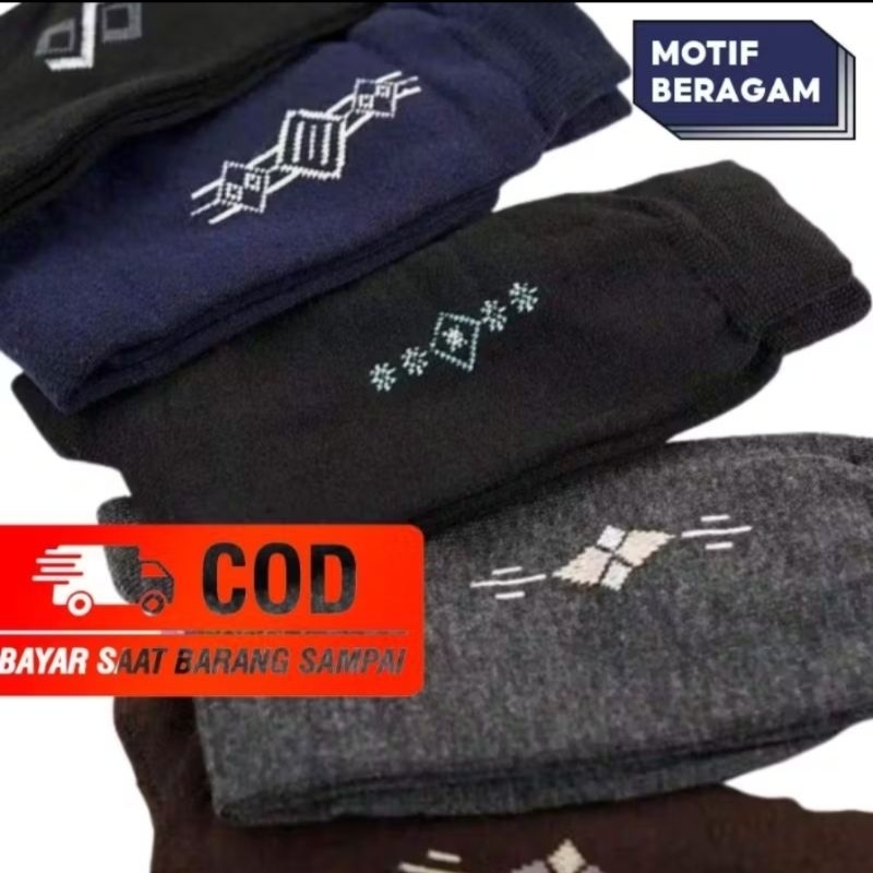 6 PASANG kaus kaki kerja pria/kaus kaki casual motif panjang/kaus kaki sebetis pria/kaus kaki warna 
