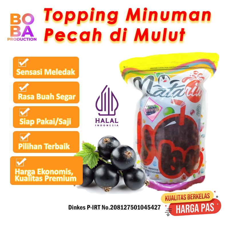 

Nataria Jelly Blackccurant 500gr - Boba Pecah di Mulut - Supplier Popping Boba - BobaProduction