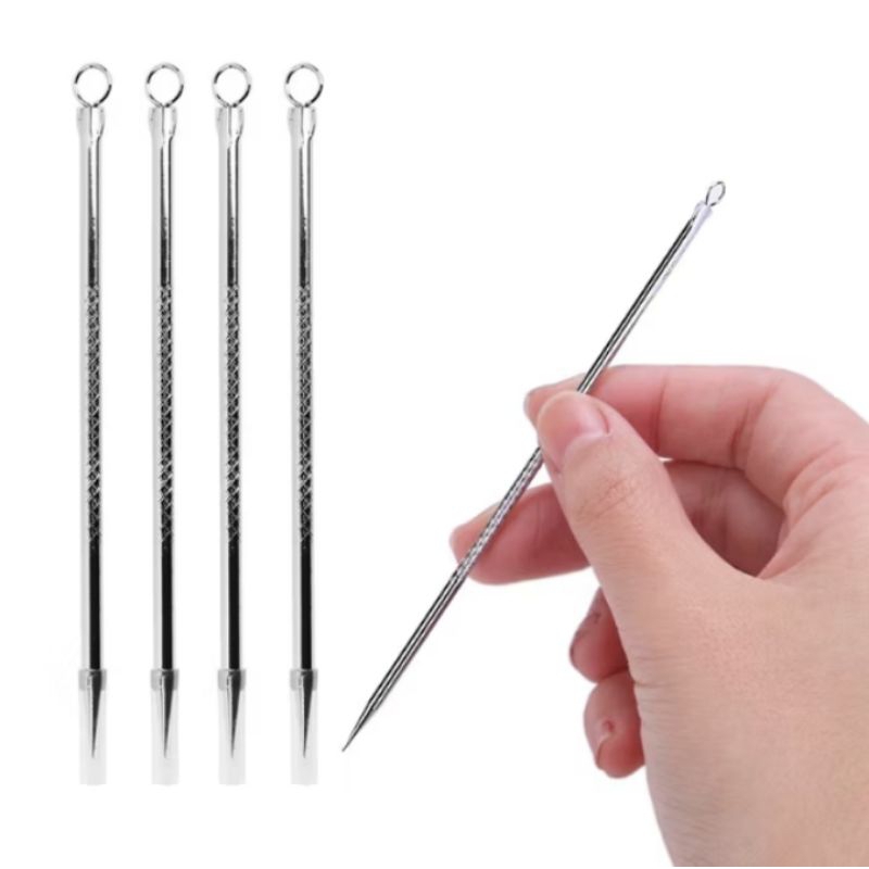 Pinset MINI KECIL Untuk Jerawat Komedo Stainless Steel 2in1 Alat Pencet Jerawat KomedoJarum Komedo D