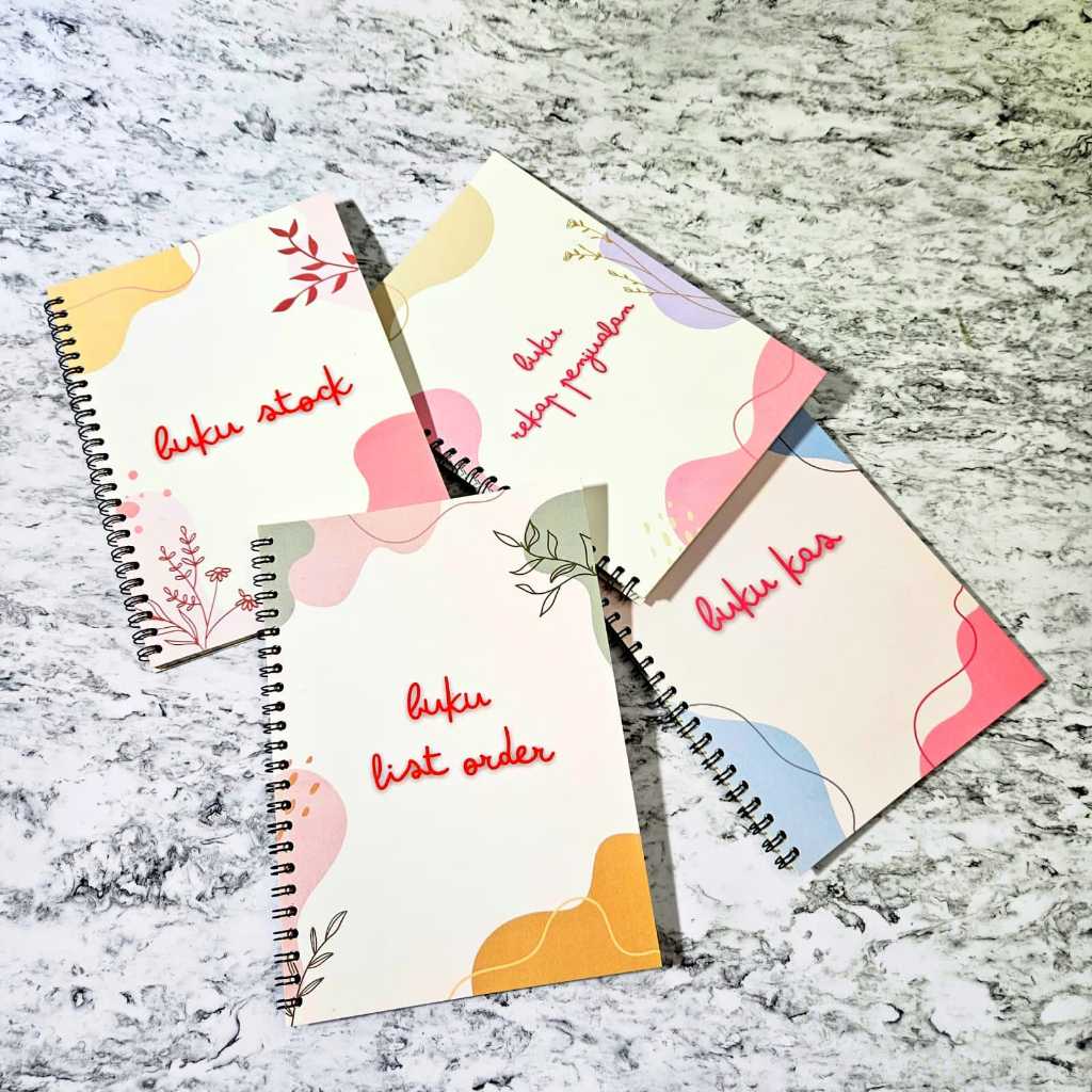 

TOOKE - 1 Paket Buku Olshop / Buku Online Shop / Buku Kas / Buku Rekap Penjualan / Buku Stok / Buku List Order