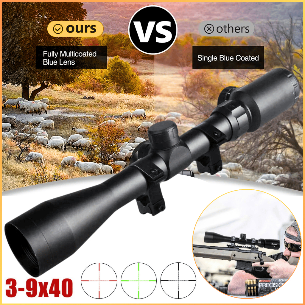 COD Eyebre Teropong Senapan Siang Malam Antii Getar Berburu Tactical Scope Magnification 3-9x40mm