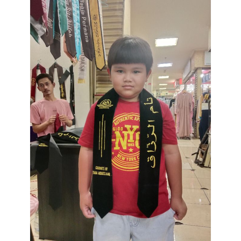 (1 HARI JADI)selempang wisuda anak TK bahan bludru premium tebal halus