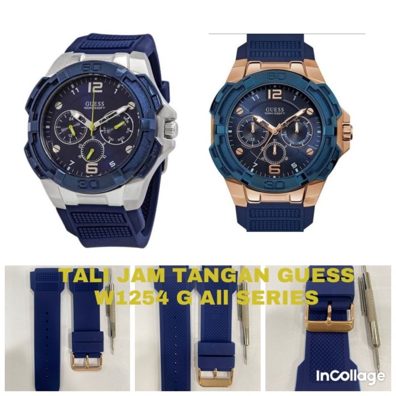 Tali jam tangan Karet Guess W 1245G All series Original