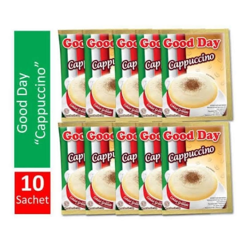 

Good day cappucino sachet 1 renceng isi 10 pcs