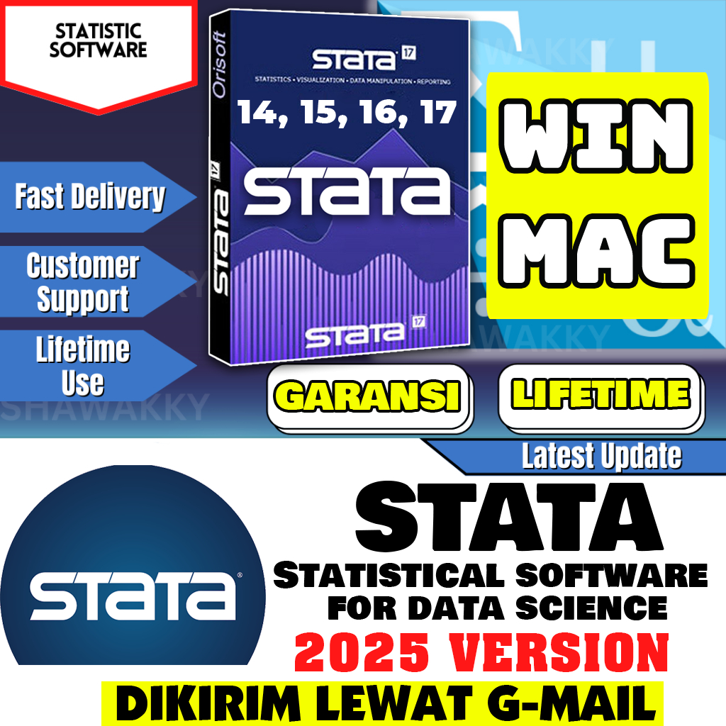 STATA 18 / STATA 17 / STATA 16 / STATA 15 / STATA 14 Full Version / STATA Statistik Full Version