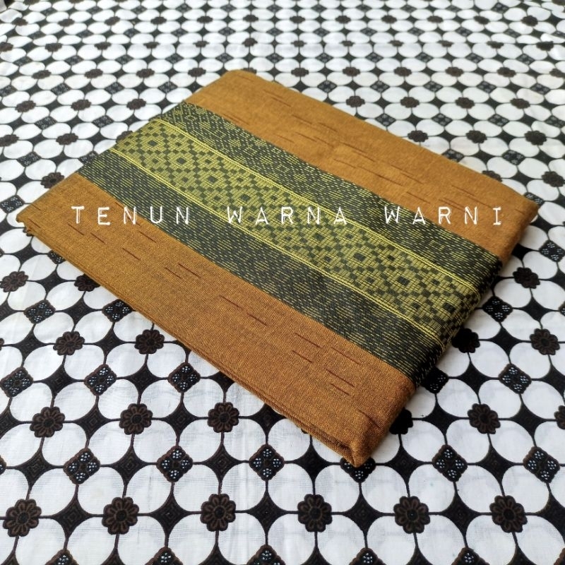 Kain Tenun Hujan Gerimis Kuning Kunyit