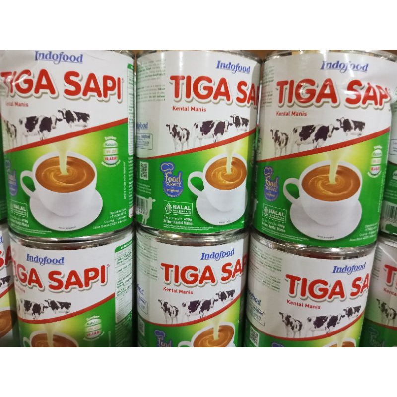 

Susu Tiga Sapi 490 gr/ Susu krimer kental manis Tiga sapi