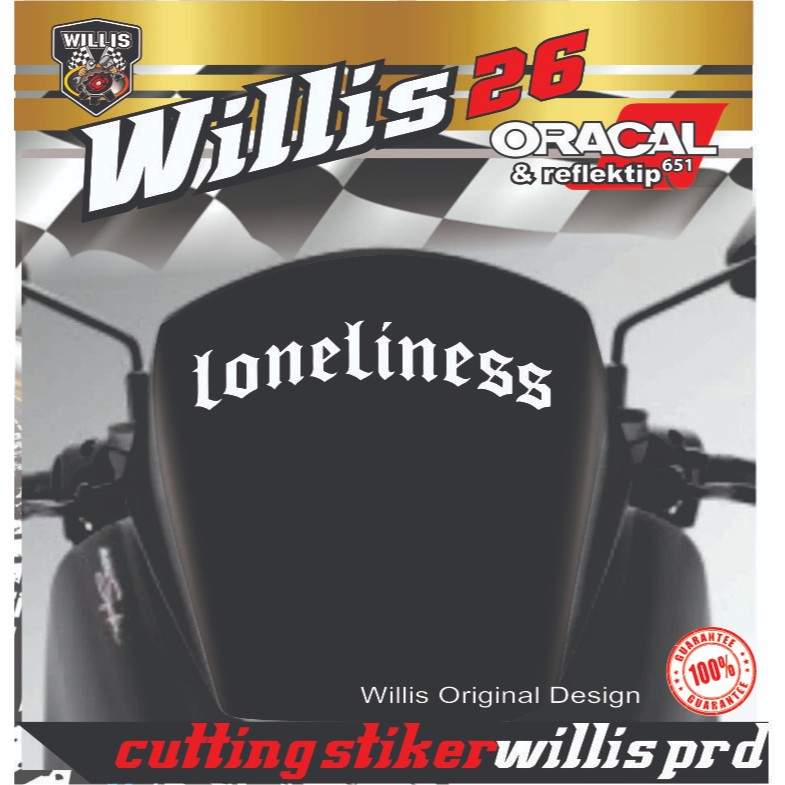 Sticker Cutting Loneliness stiker windshiel motor nmx pcx dll