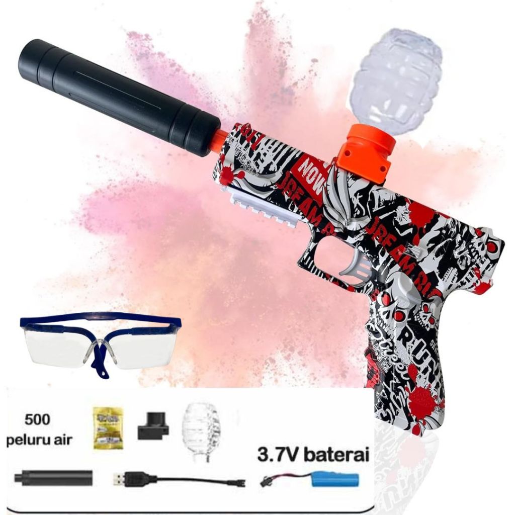 Pistol Mainan Anak Electric Gel Blaster Peluru Gel Tembakan Air Blaster Gun Automatis