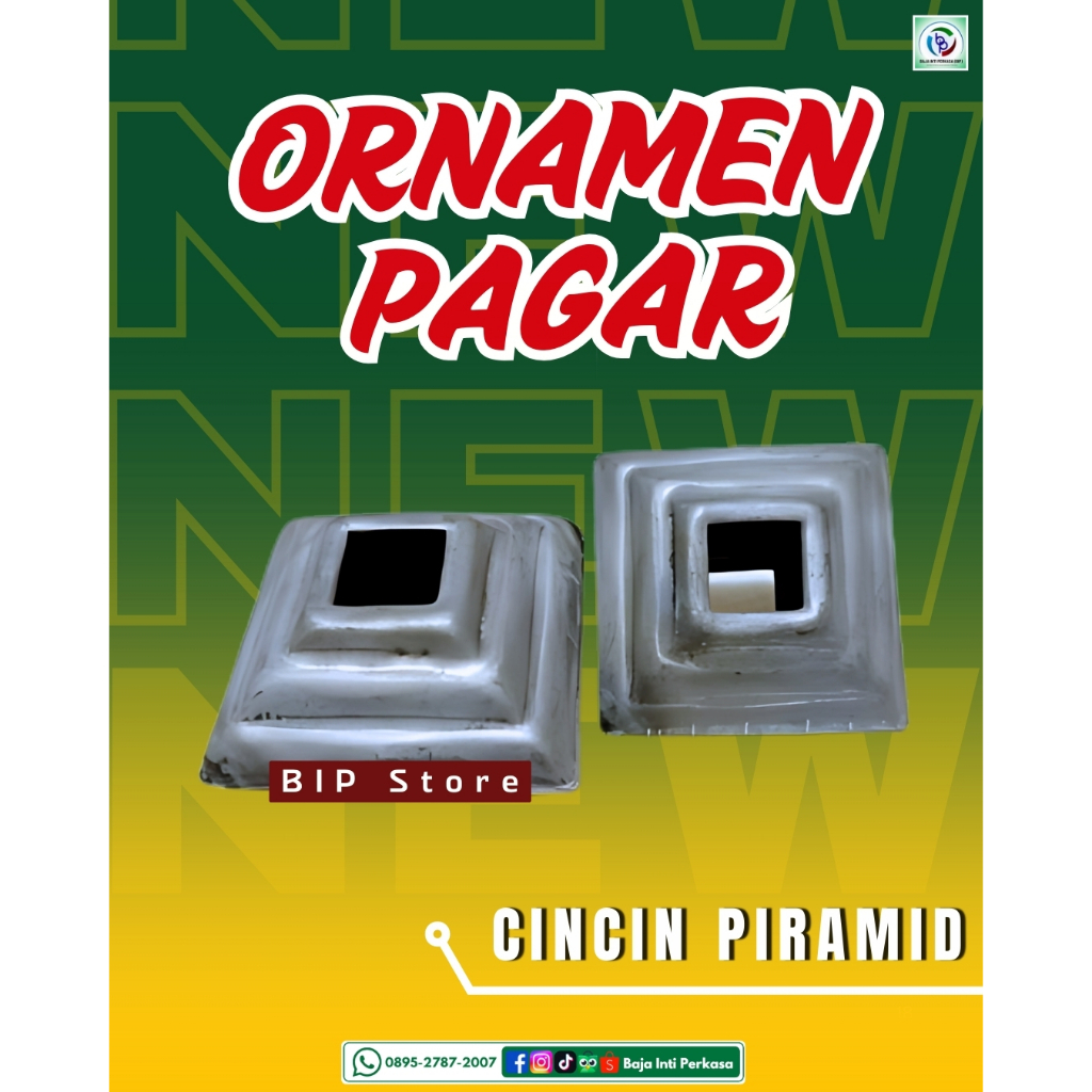 Ornamen Pagar Besi Cincin Piramid/Gentong di Makassar