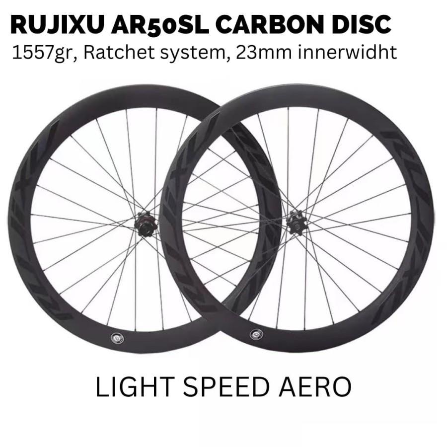 WHEELSET RUJIXU AR50SL CARBON DISC BRAKE RATCHET SYSTEM 1557GR ROADBIKE 700C